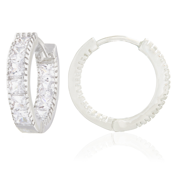 MILA HOOP EARRINGS WHITE