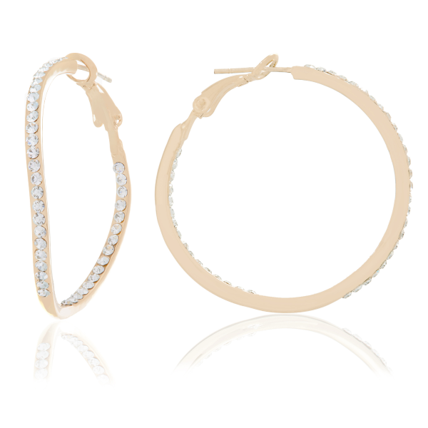 FLORA HOOP EARRINGS ROSE